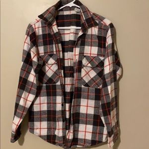 Cozy plaid flannel coat